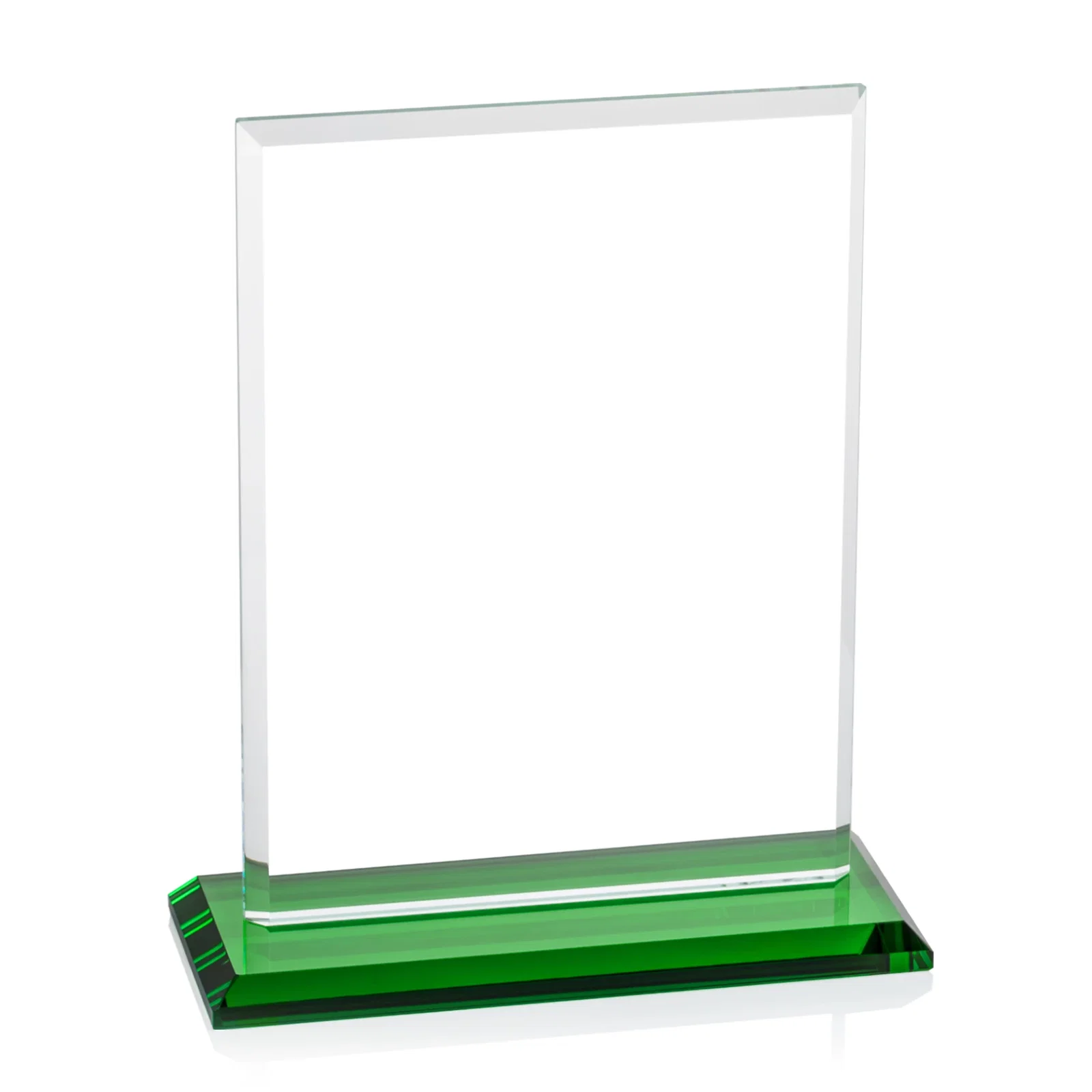 Branded Starfire Crystal Rectangle Award, Bevel on Body and Base, awards, with your logo for graduation ceremonies
