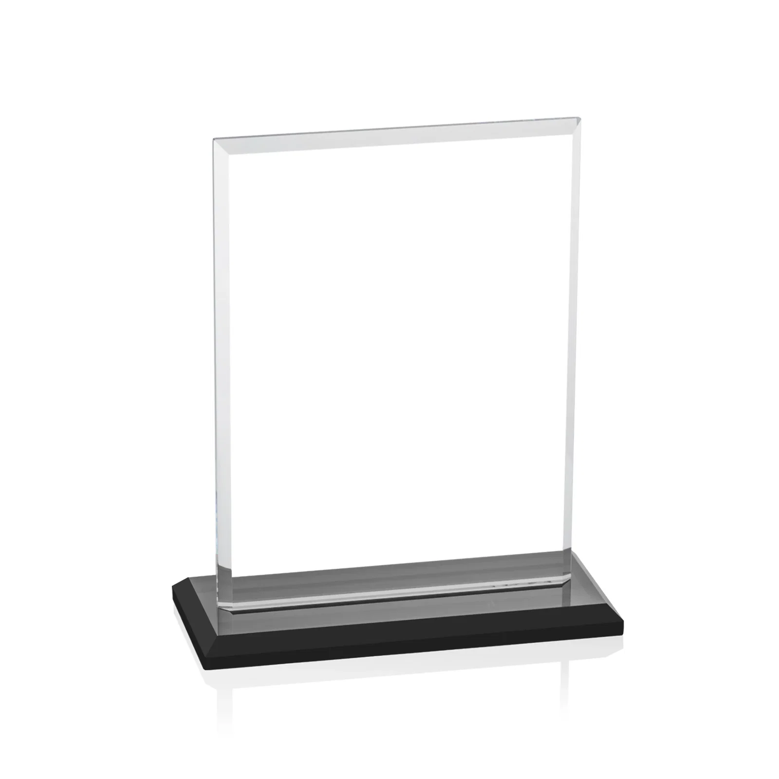 Branded Starfire Crystal Rectangle Award, Bevel on Body and Base, awards, with your logo for safety achievement programs