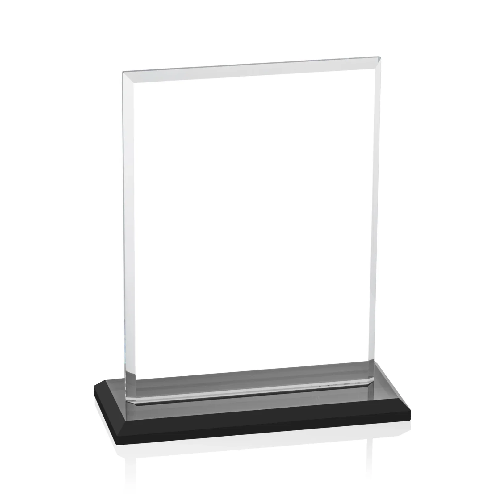 Branded Starfire Crystal Rectangle Award, Bevel on Body and Base, awards, with your logo for dealer and partner awards