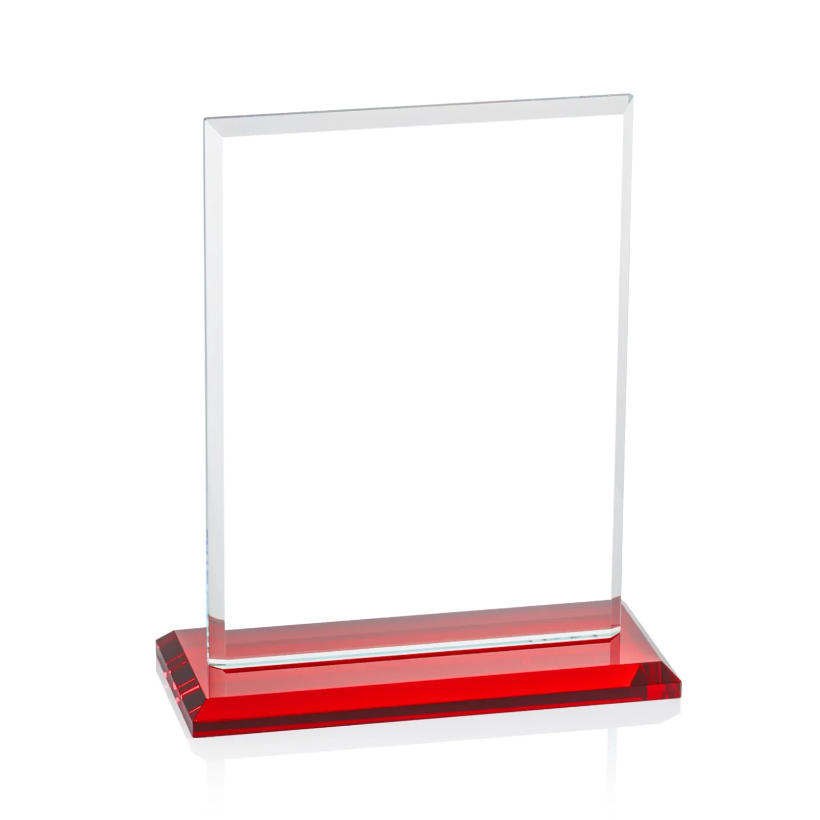 Custom printed Starfire Crystal Rectangle Award, Bevel on Body and Base, awards, with your logo for safety achievement programs