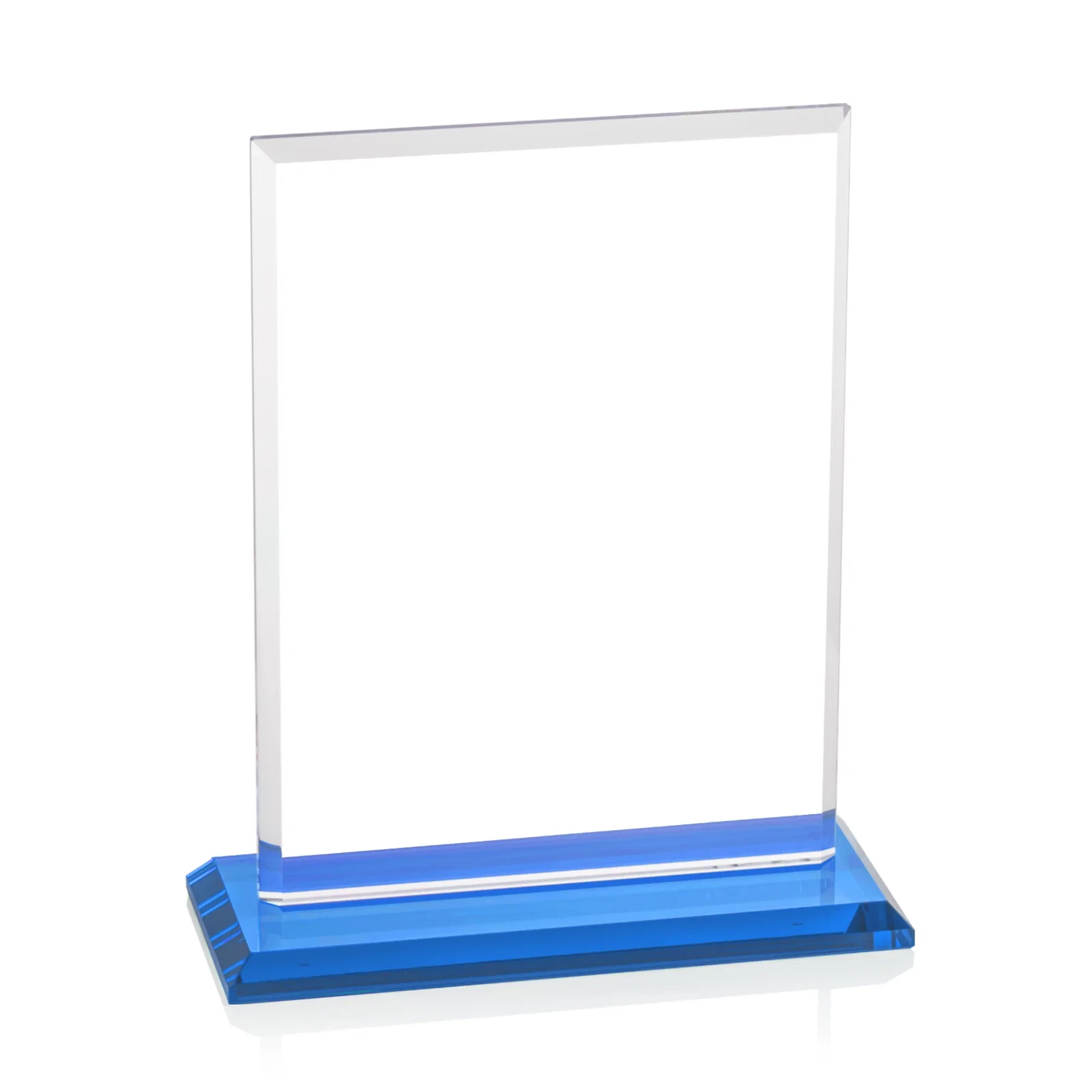 Customized Starfire Crystal Rectangle Award, Bevel on Body and Base, awards, with your logo for service anniversary gifts
