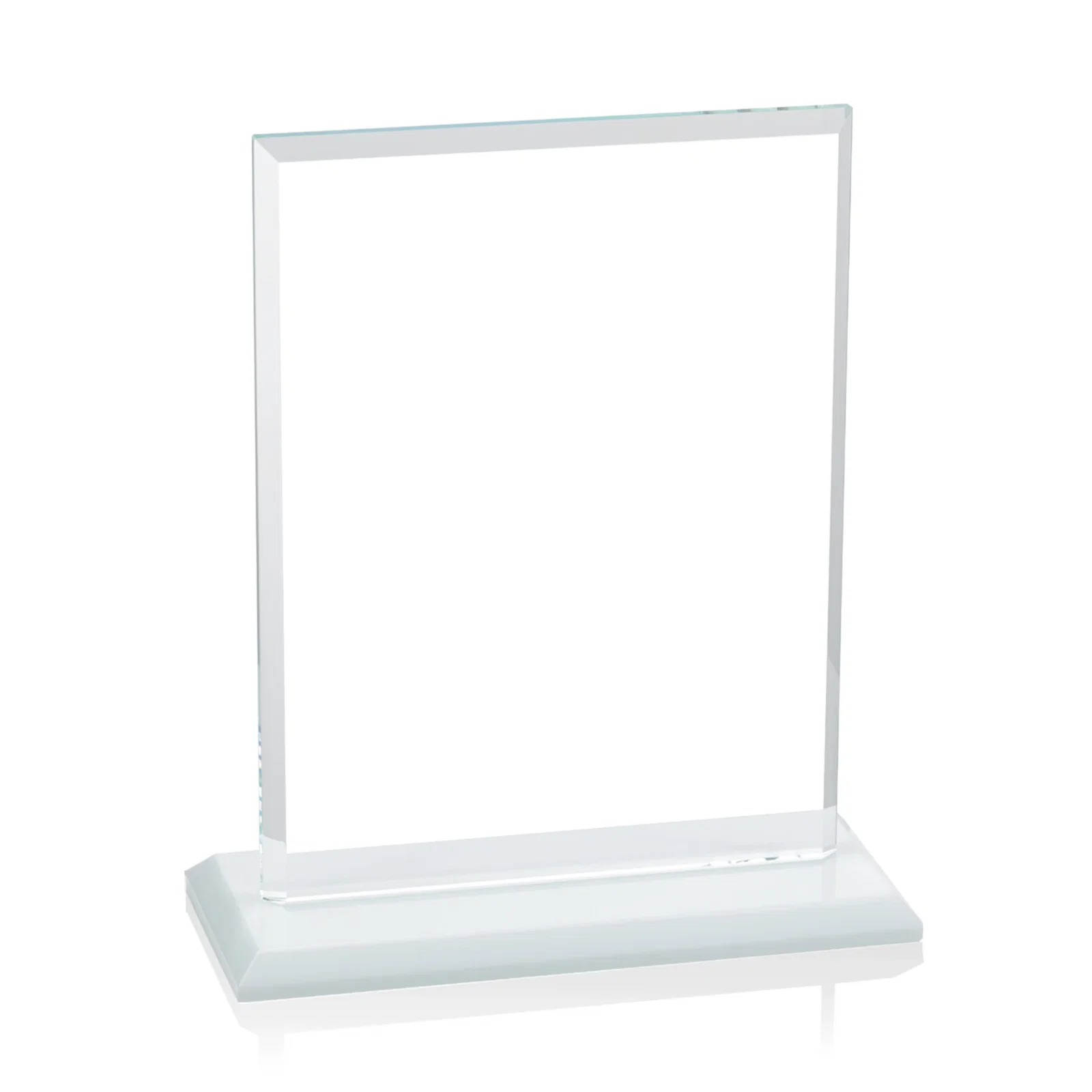 Customized Starfire Crystal Rectangle Award, Bevel on Body and Base, awards, with your logo for graduation ceremonies