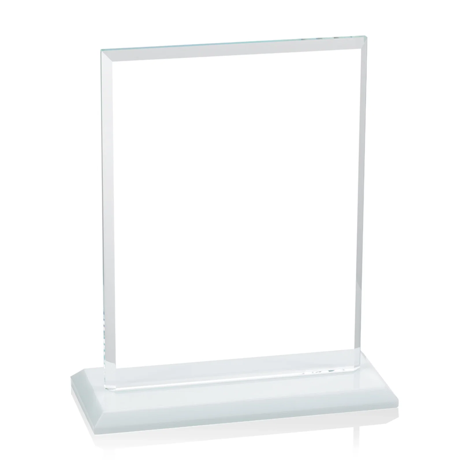 Customized Starfire Crystal Rectangle Award, Bevel on Body and Base, awards, with your logo for safety achievement programs