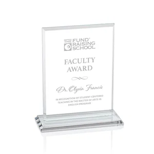 Starfire Crystal Rectangle Award, Bevel on Body and Base