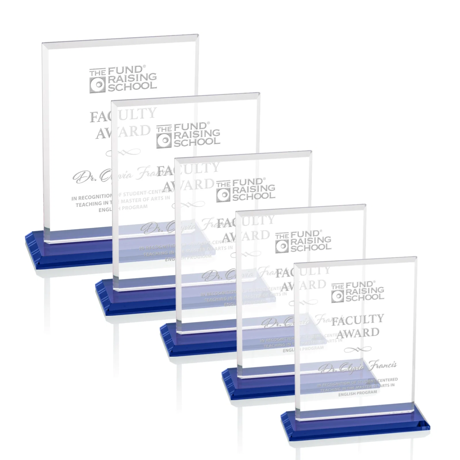 Promotional Starfire Crystal Rectangle Award, Bevel on Body and Base, awards for employee recognition
