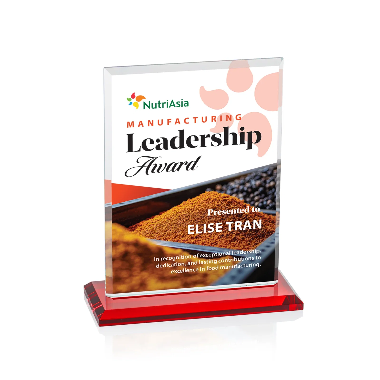 Custom Starfire Crystal Rectangle Award, Bevel on Body and Base, awards, with your logo for graduation ceremonies