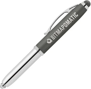 Vivano Softy Metallic Pen w/ LED Light and Stylus 