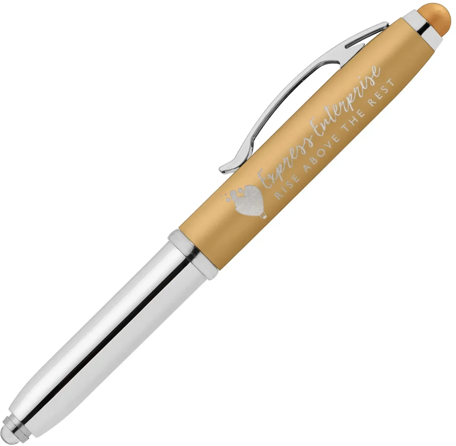 Vivano Softy Metallic Pen w/ LED Light and Stylus  — view 3