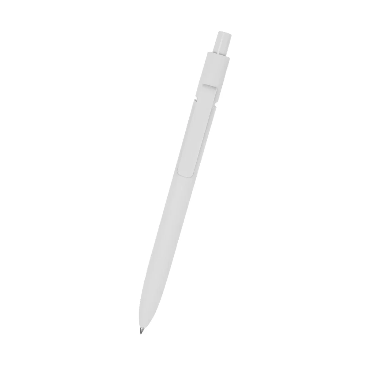 Tilted view of the recycled plastic writing instrument