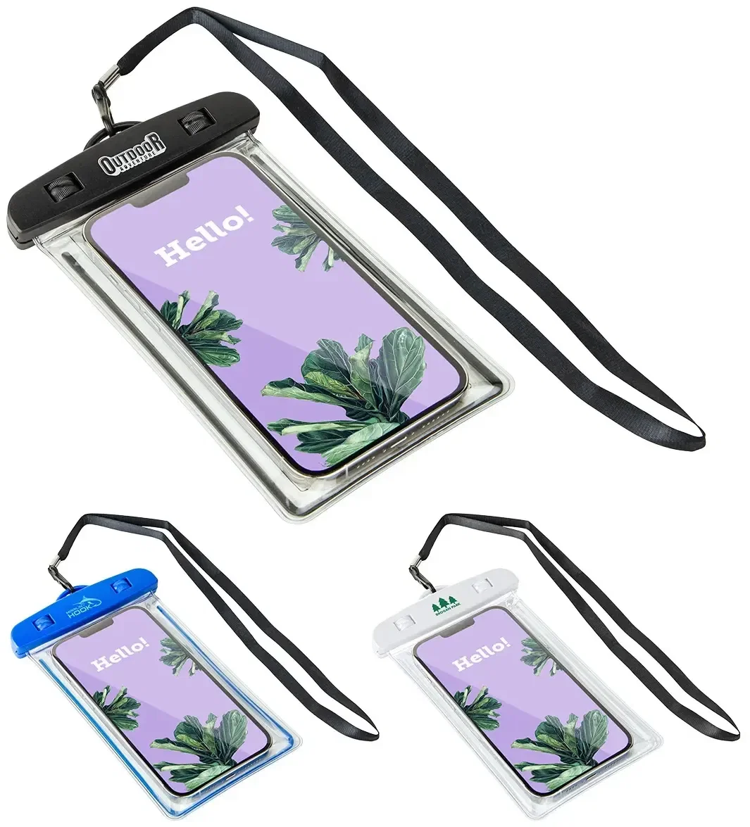 Voyage IPX-8 Waterproof Phone Pouch, custom phone case front view with branded logo space