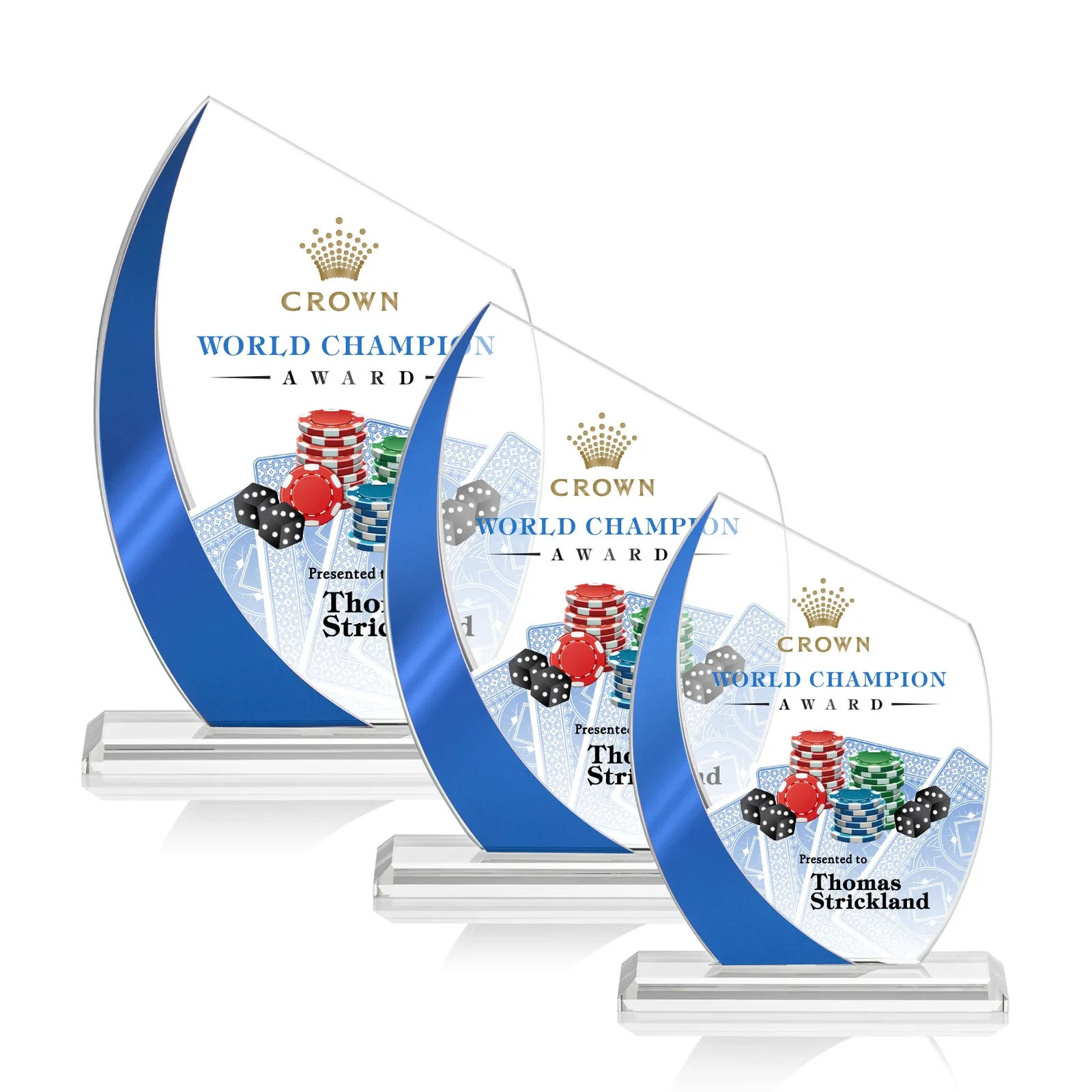 Personalized Starfire Crystal Peak Award With Green Metallic Side Accent, awards for retirement presentations