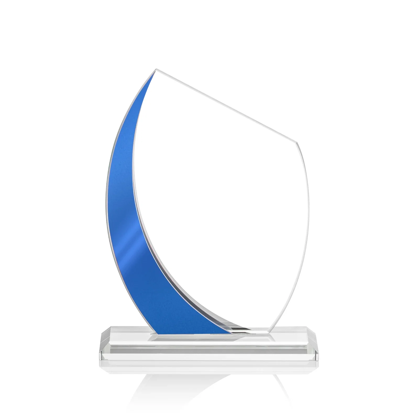 Promotional Starfire Crystal Peak Award With Green Metallic Side Accent, awards for sales achievement awards