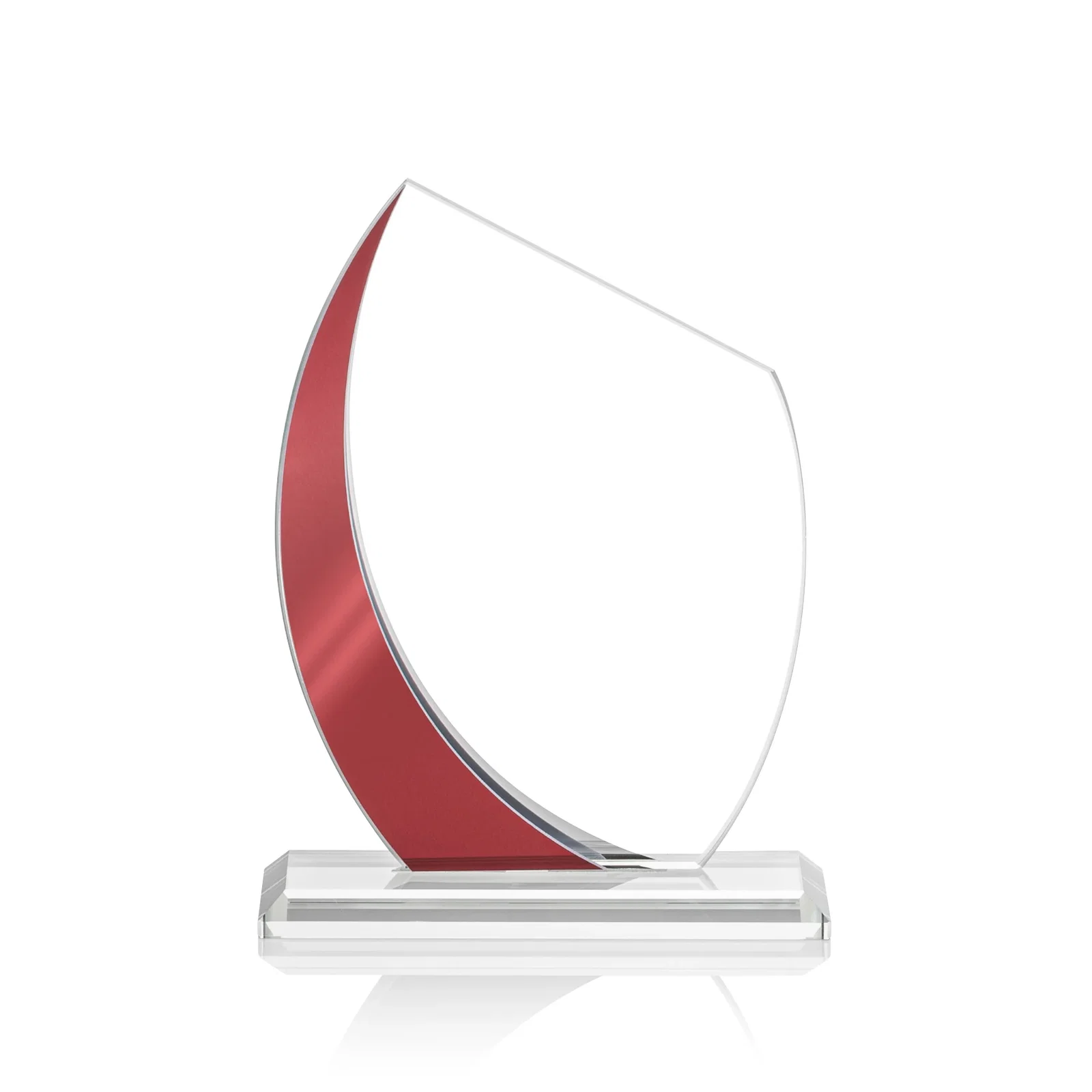 Promotional Starfire Crystal Peak Award With Green Metallic Side Accent, awards for donor appreciation