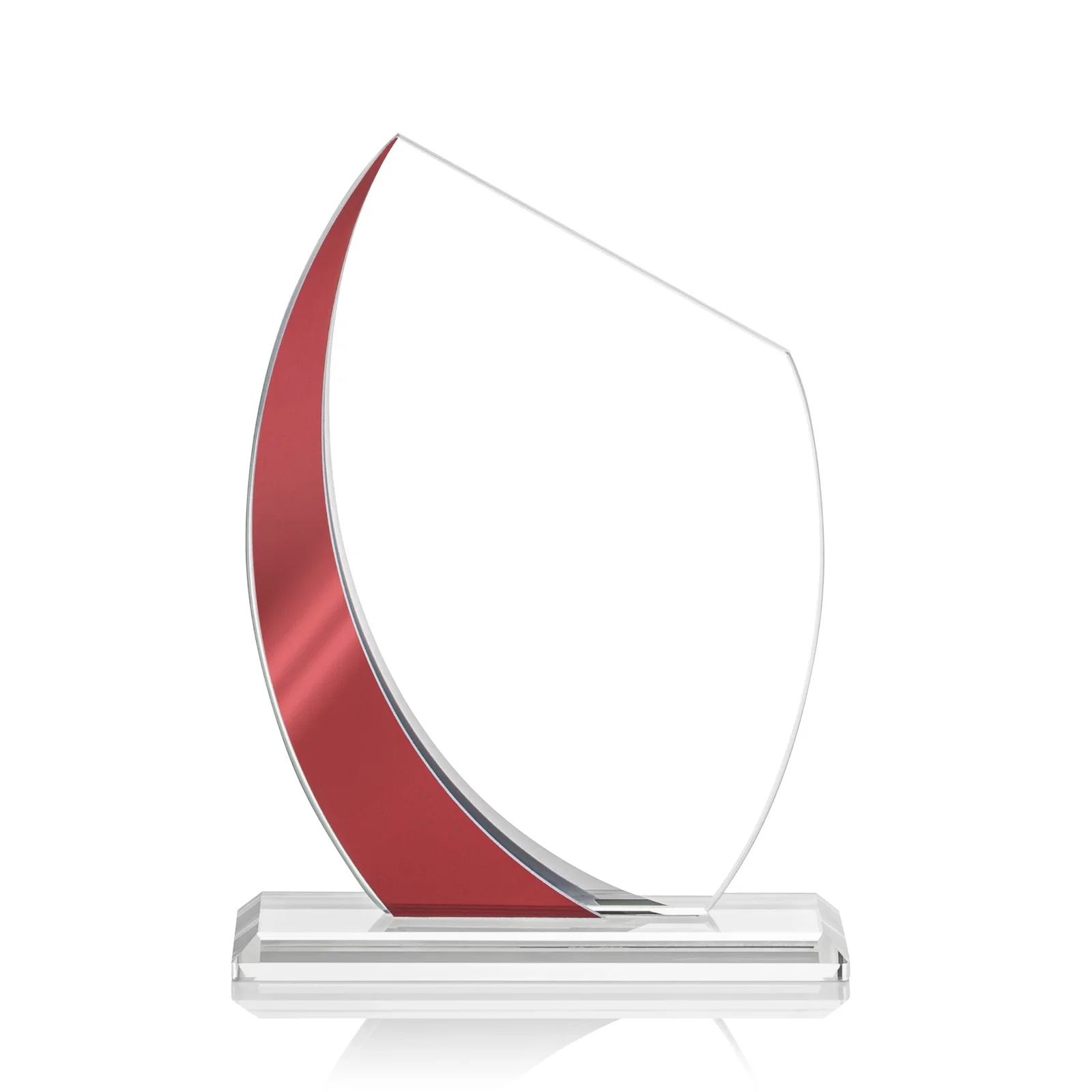 Promotional Starfire Crystal Peak Award With Green Metallic Side Accent, awards for graduation ceremonies