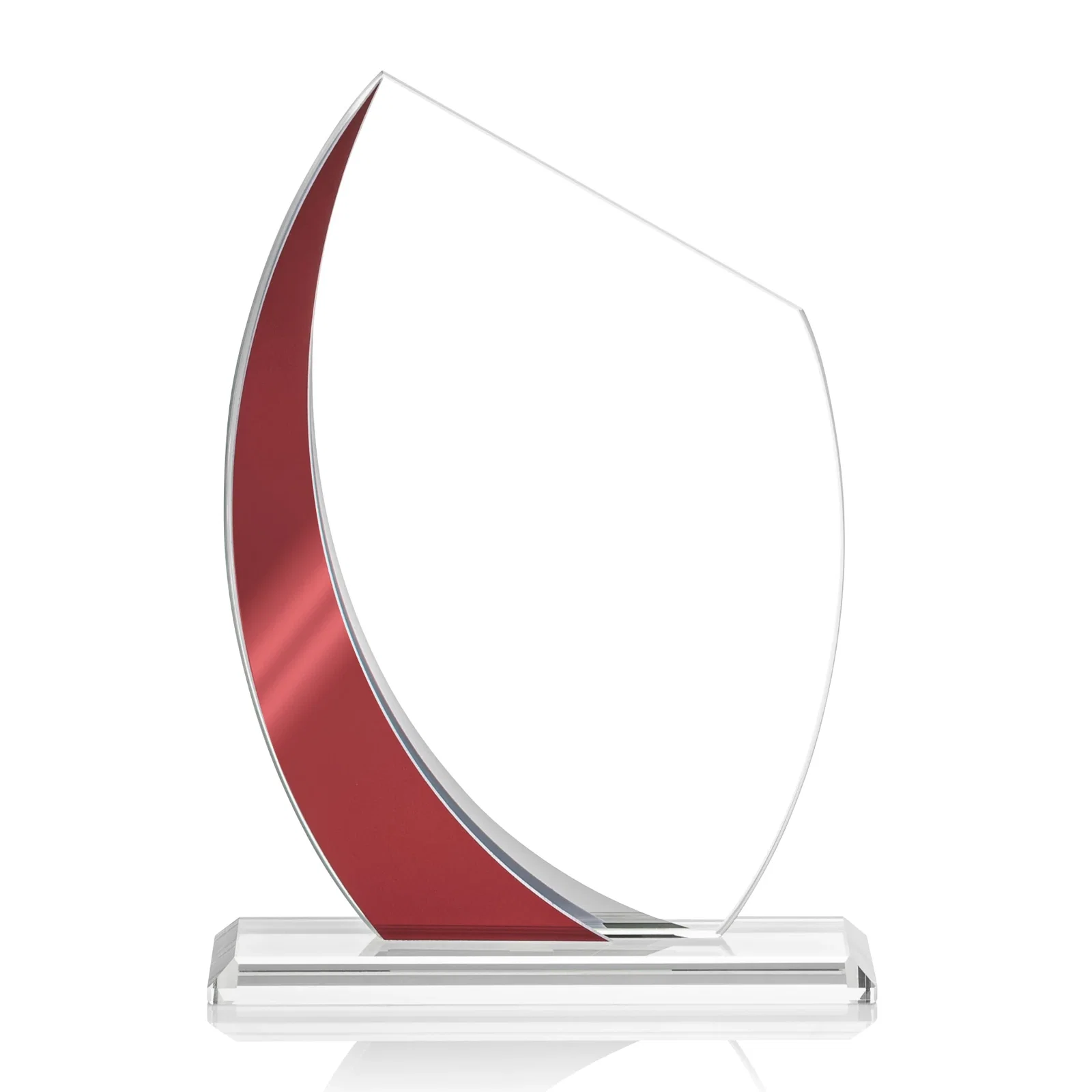 Promotional Starfire Crystal Peak Award With Green Metallic Side Accent, awards for safety achievement programs