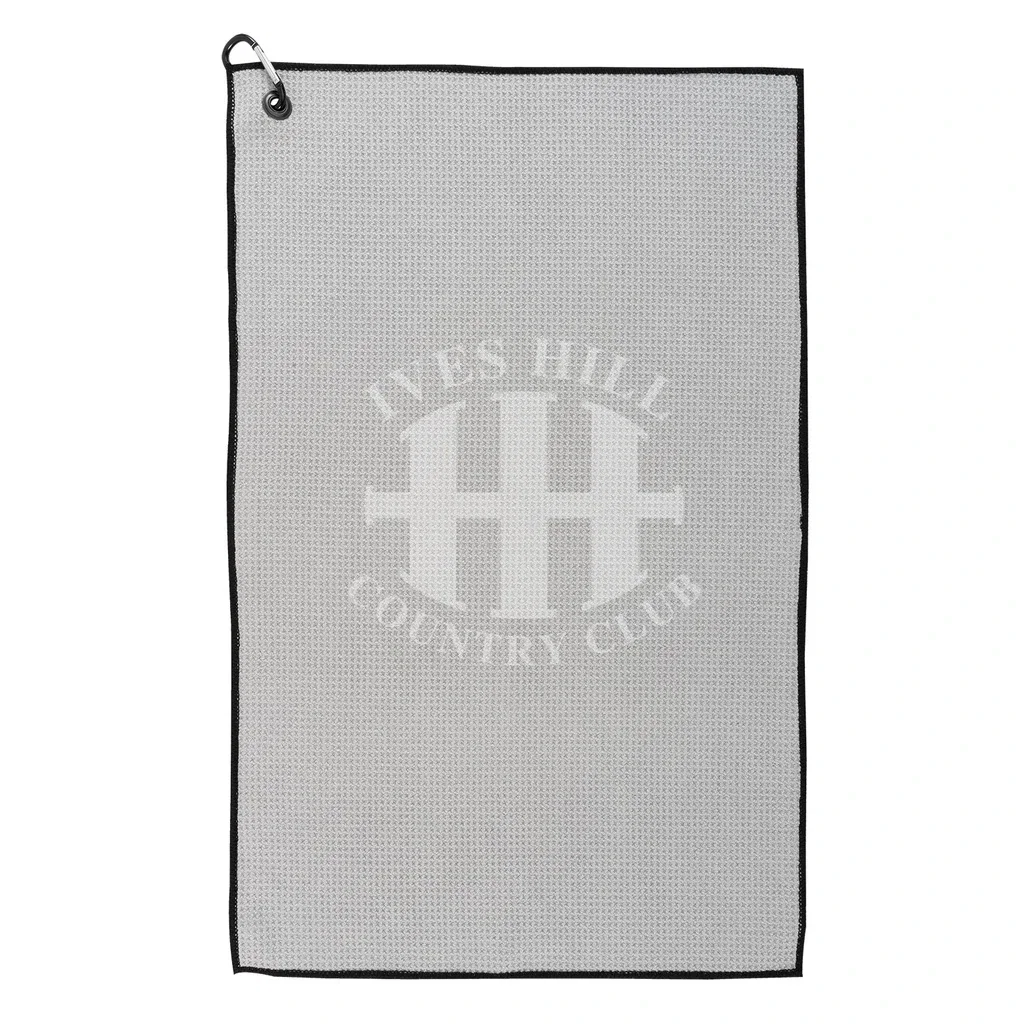Waffle Weave Golf Towel — Gray — view 2