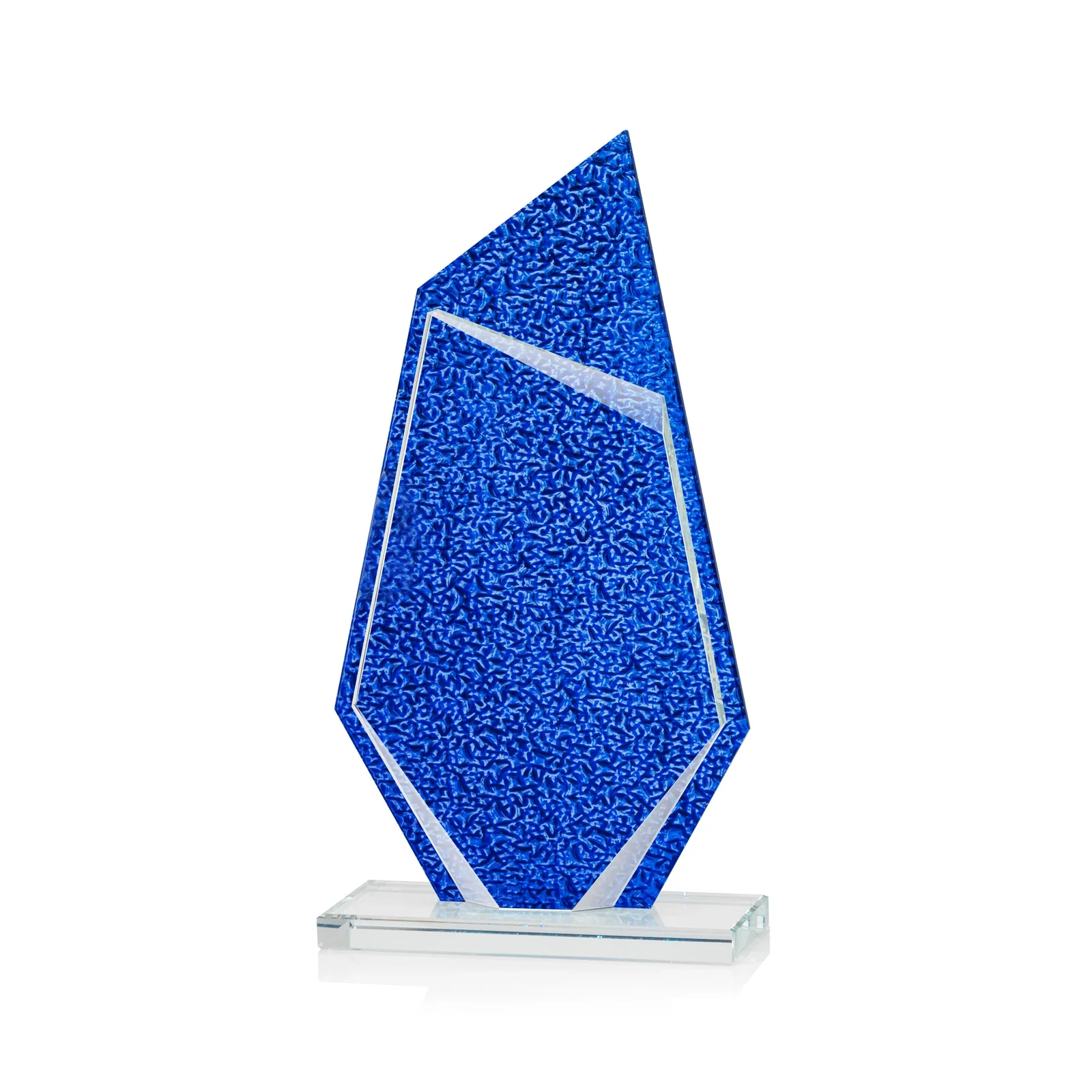 Custom Starfire Crystal Peak Award with a Stained-Glass Texture Layer, awards for volunteer appreciation