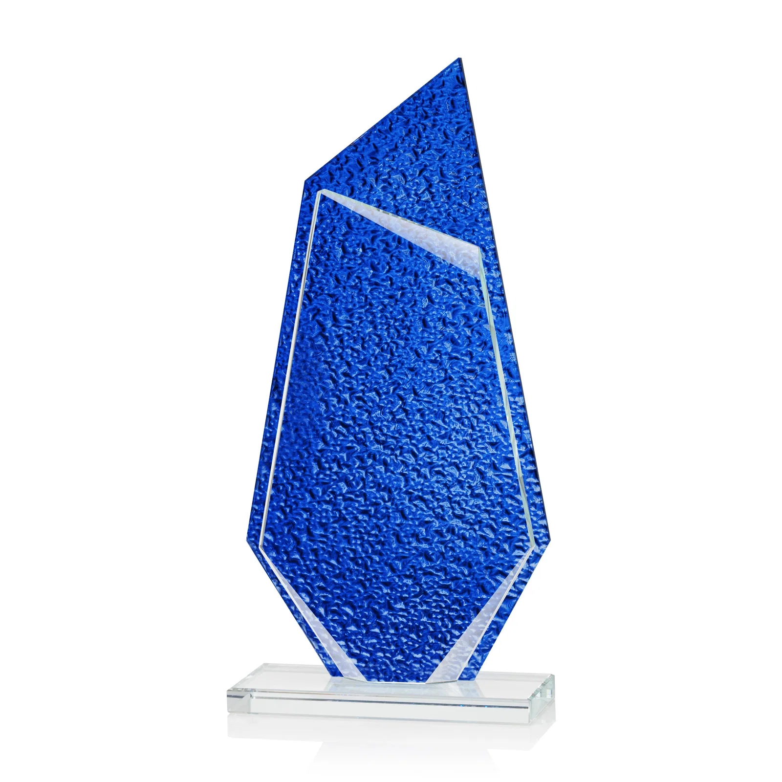 Custom Starfire Crystal Peak Award with a Stained-Glass Texture Layer, awards for dealer and partner awards