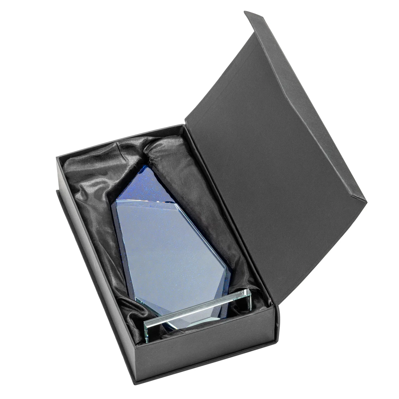 Custom Starfire Crystal Peak Award with a Stained-Glass Texture Layer, awards for retirement presentations