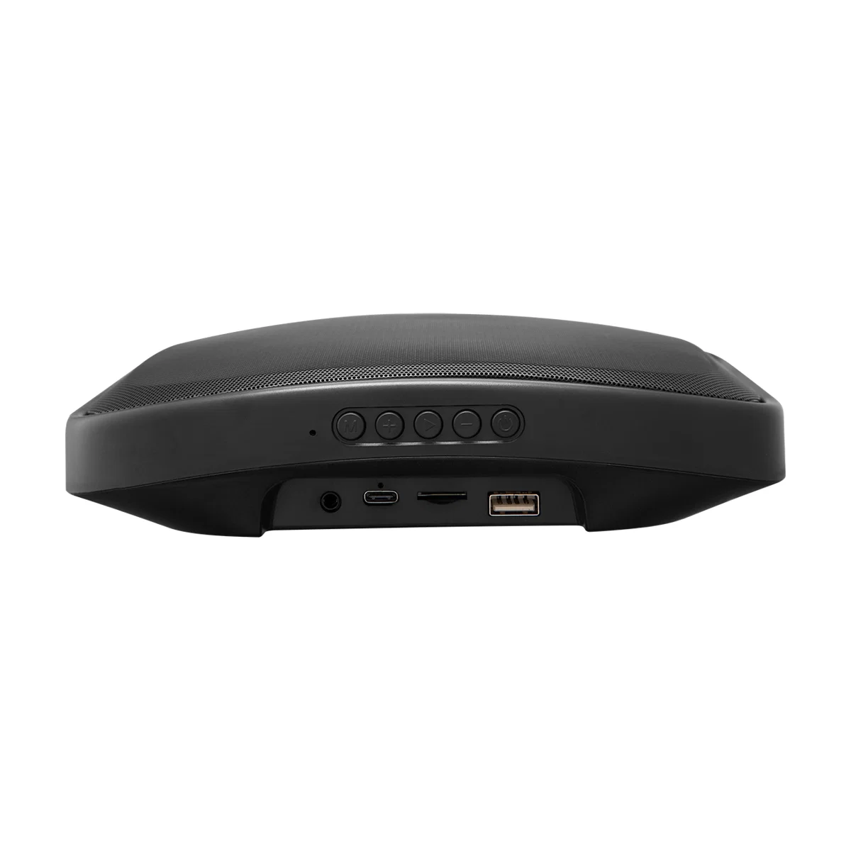 Playback controls along the top edge of the device
