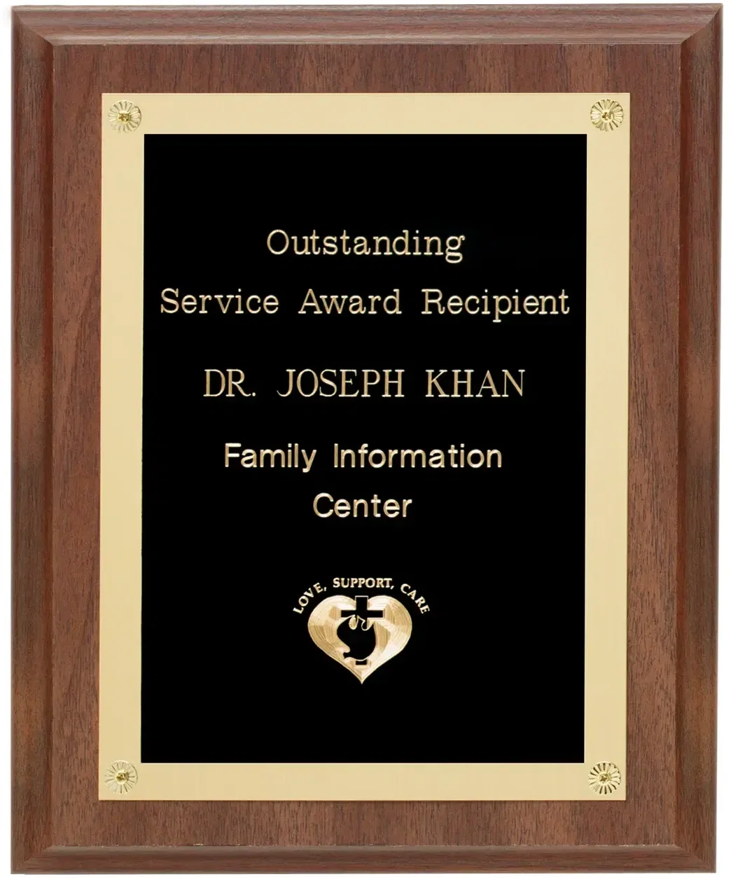 Walnut Finish Classic Achievement Plaque — view 3