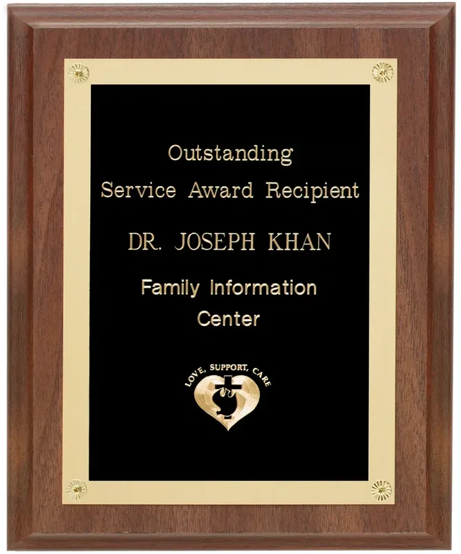 Walnut Finish Classic Achievement Plaque — view 3