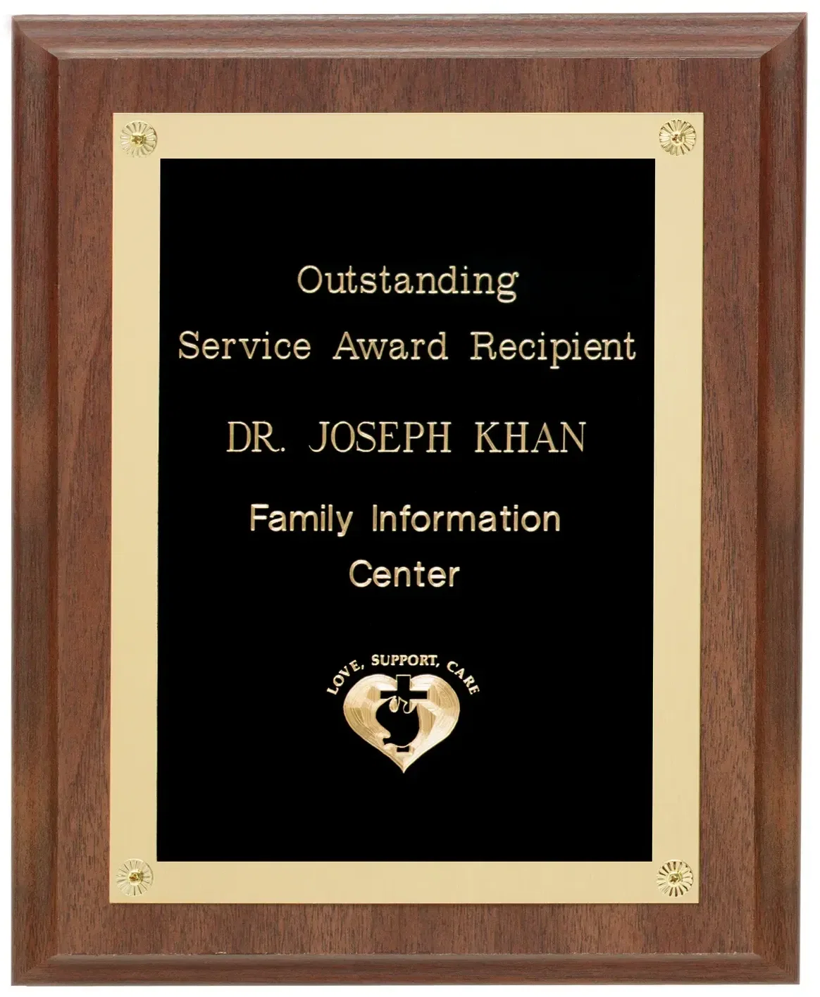 Walnut Finish Classic Achievement Plaque — view 4