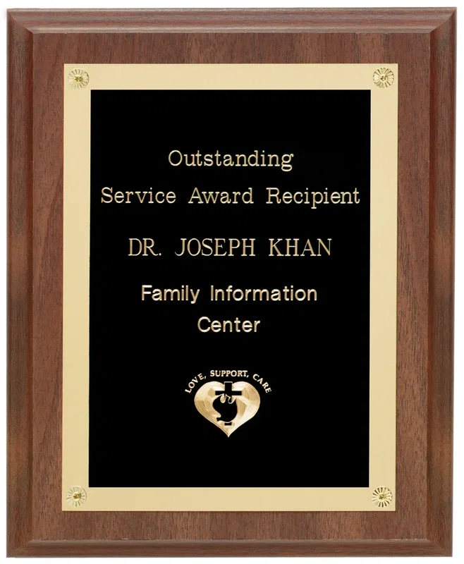 Walnut Finish Classic Achievement Plaque — view 4