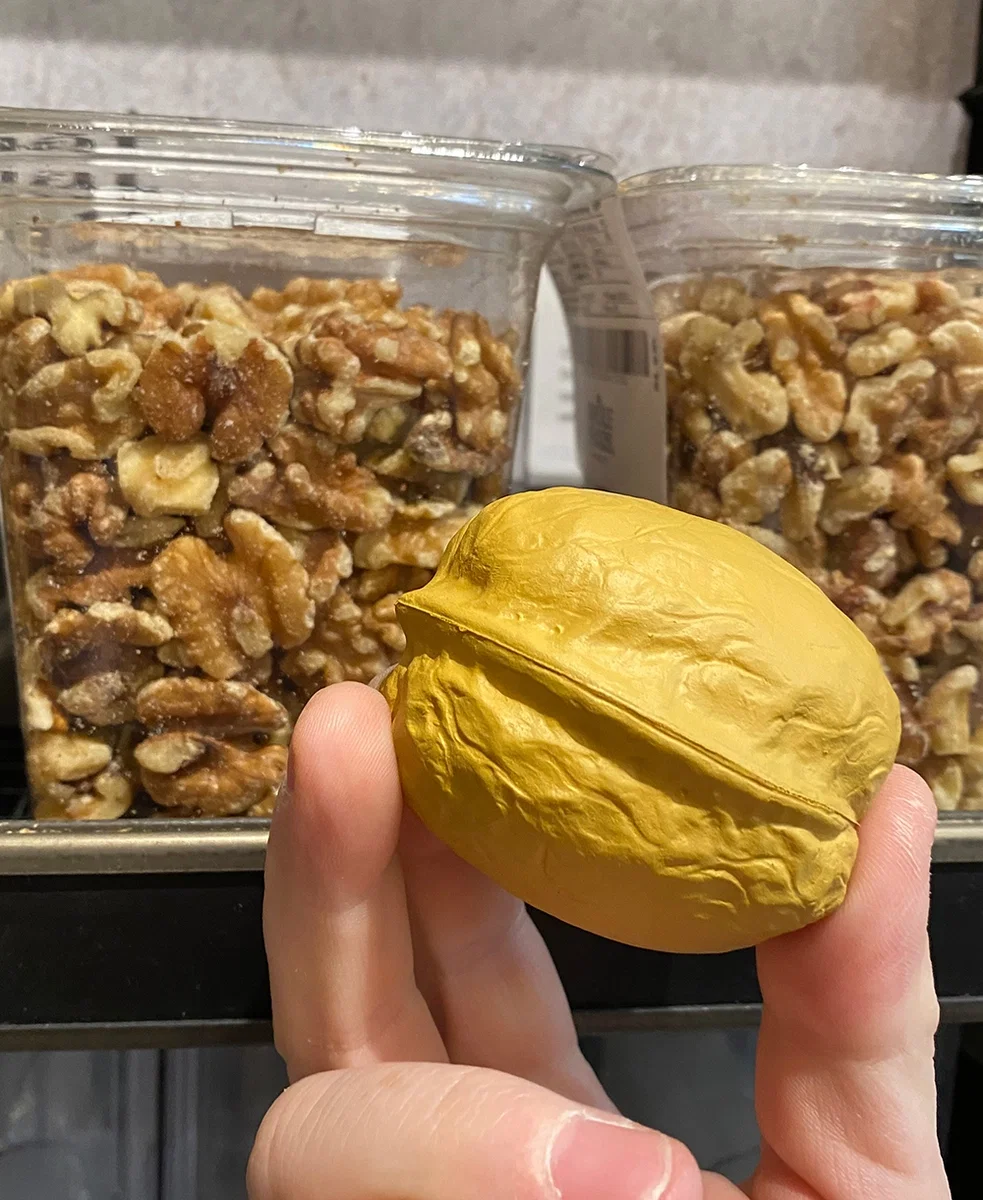 Custom Walnut Stress Reliever — view 4