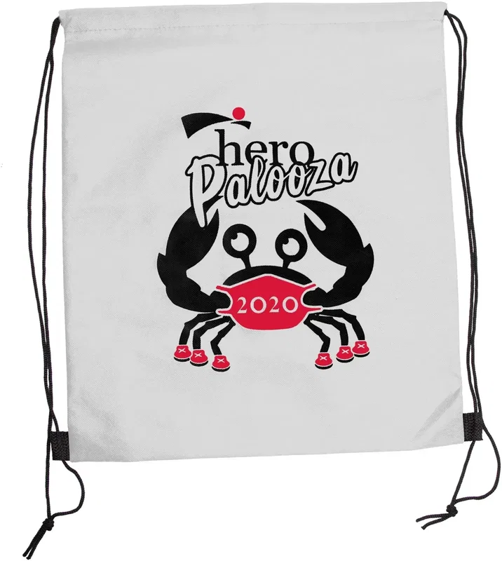 Custom Wanderlust Non-Woven Drawstring Backpacks (2 Color Imprint) — view 6