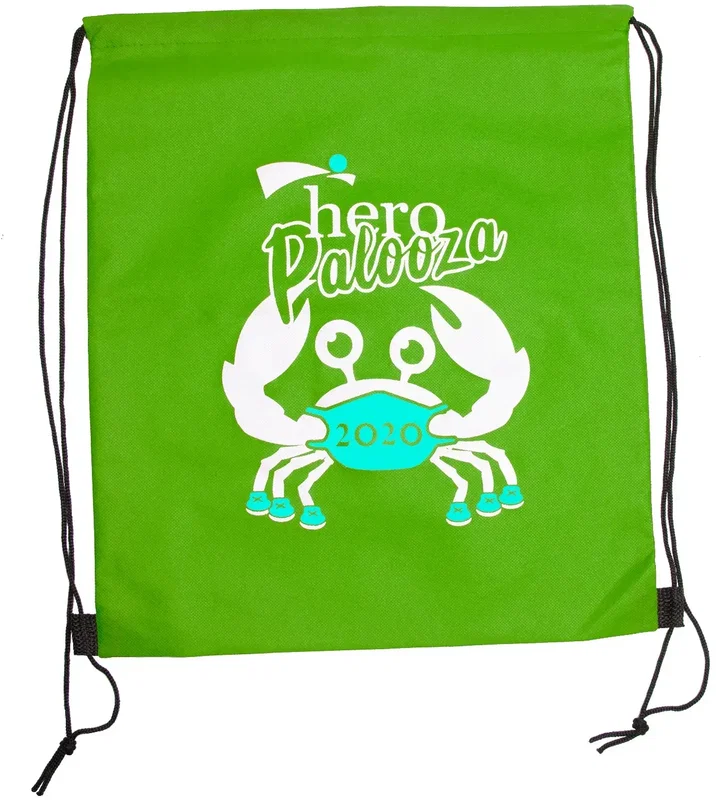 Custom Wanderlust Non-Woven Drawstring Backpacks (2 Color Imprint) — view 9