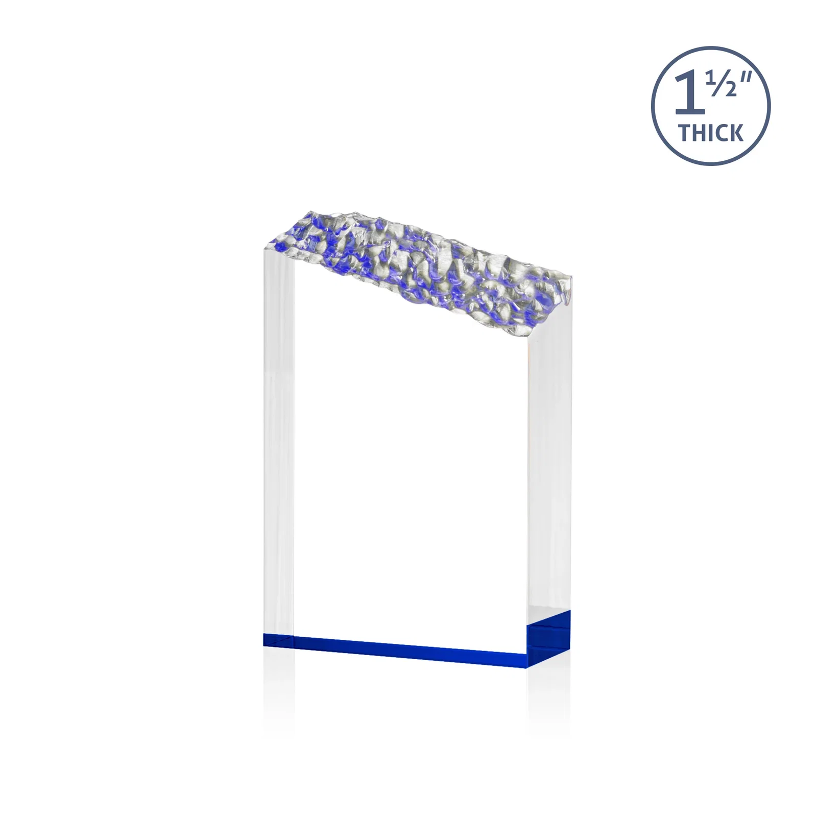 Personalized Acrylic Tower Award With Slanted Mountain-Texture Top for graduation ceremonies