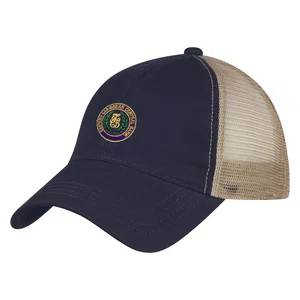Imprinted Washed Cotton Mesh Back Cap