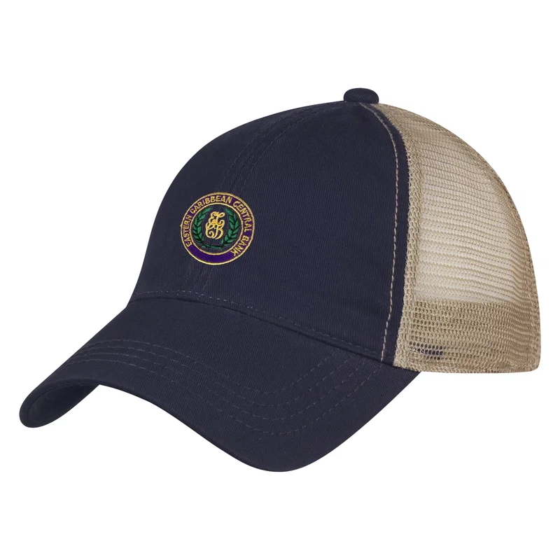 Imprinted Washed Cotton Mesh Back Cap