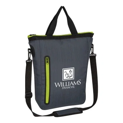 Side panel showing the five-inch depth of the tote