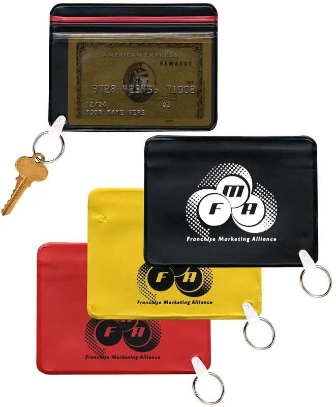 Branded Custom Waterproof Wallet with Key Ring — view 1