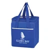 Wave Design Non-Woven Cooler Lunch Bag in Royal Blue