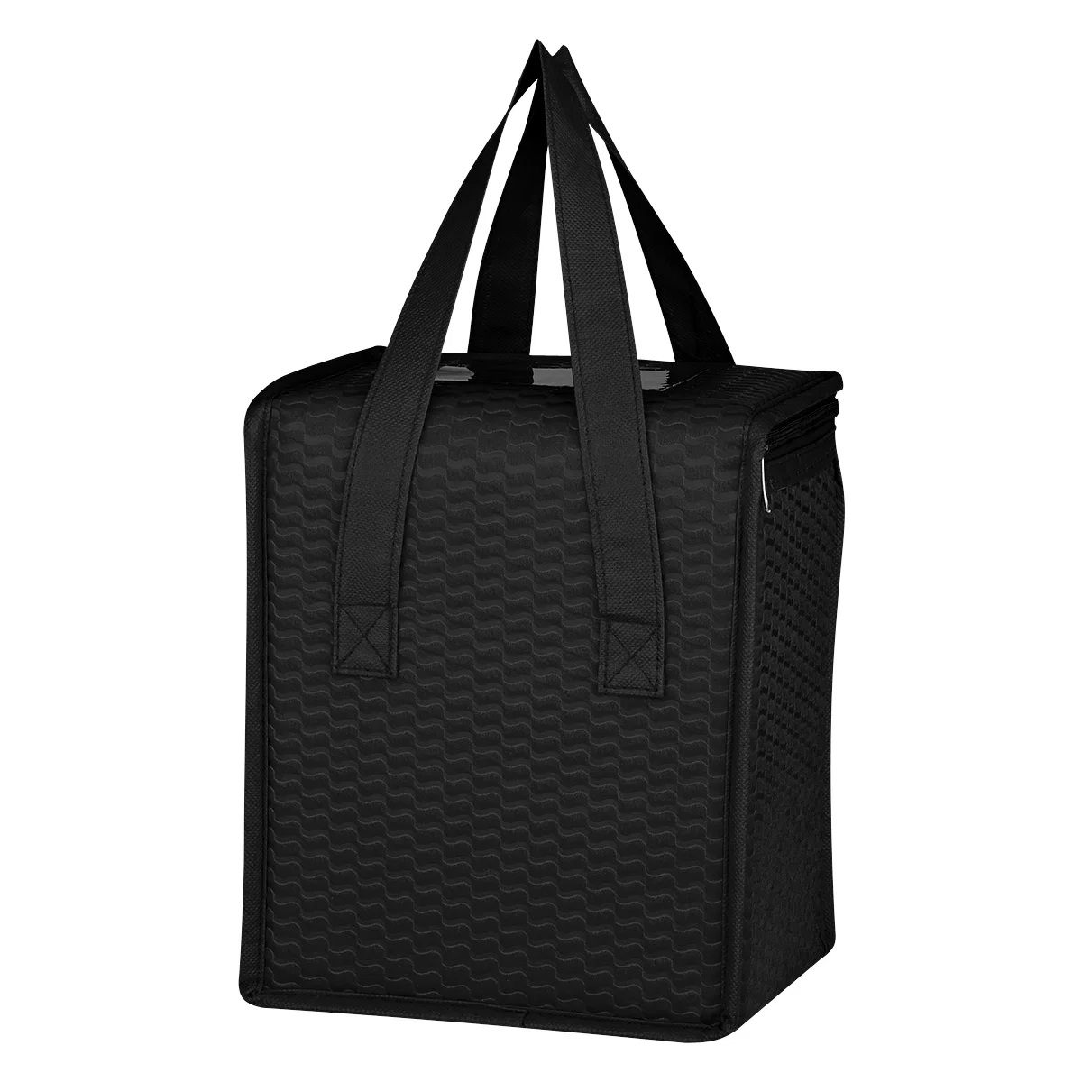Lunch packed inside and carried by the twin handles
