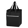 Wave Design Non-Woven Cooler Lunch Bag in Black