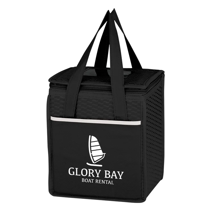 Wave Design Non-Woven Cooler Lunch Bag — view 3
