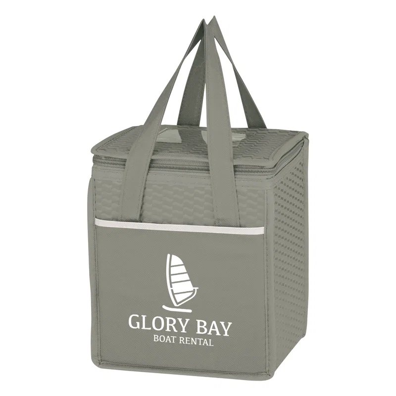 Wave Design Non-Woven Cooler Lunch Bag — view 4