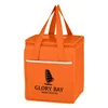 Wave Design Non-Woven Cooler Lunch Bag in Orange