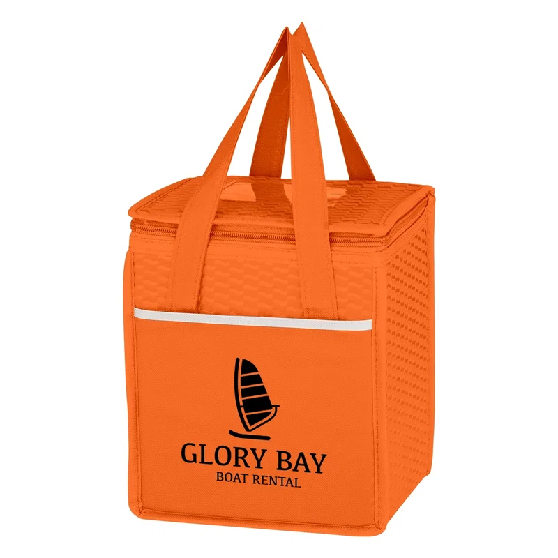 Wave Design Non-Woven Cooler Lunch Bag — view 6