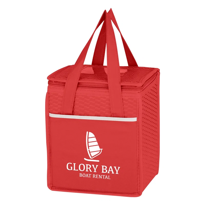 Wave Design Non-Woven Cooler Lunch Bag — view 7