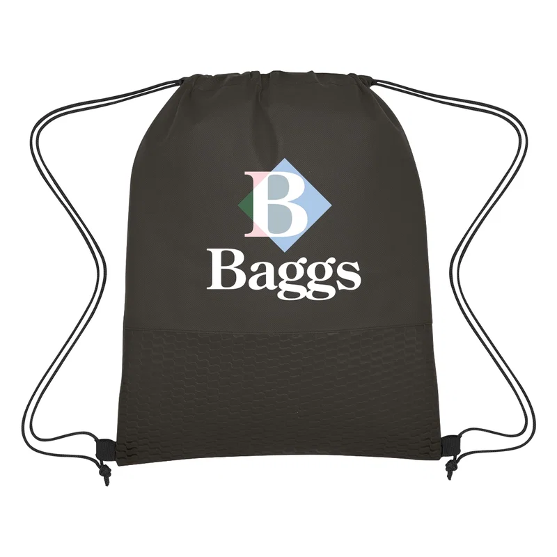Wave Design Non-Woven Drawstring Bag — view 4