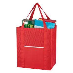 Wave Design Non-Woven Shopper Tote Bag