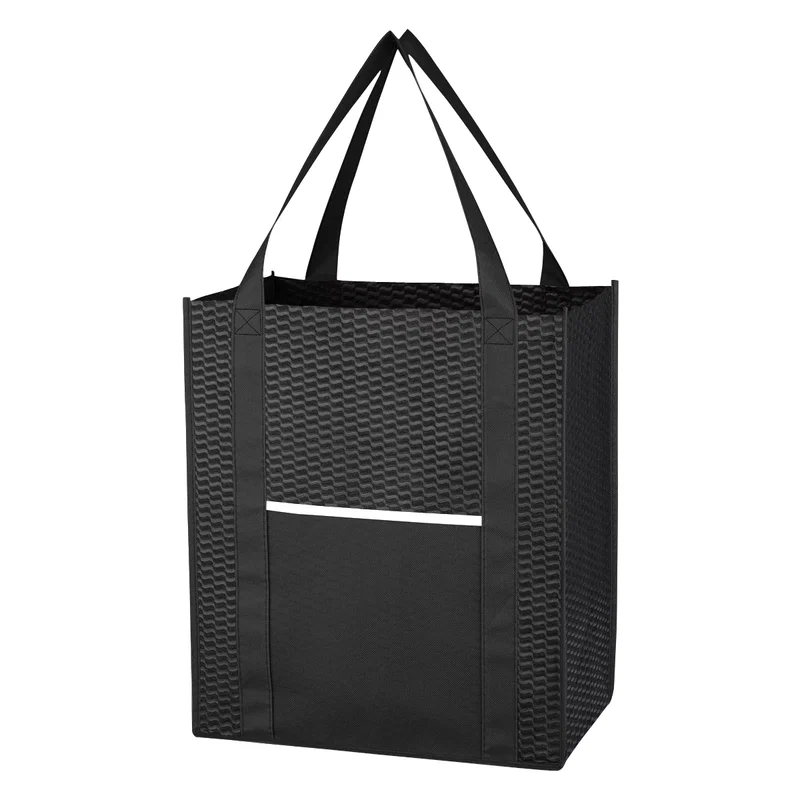 Wave Design Non-Woven Shopper Tote Bag — view 8