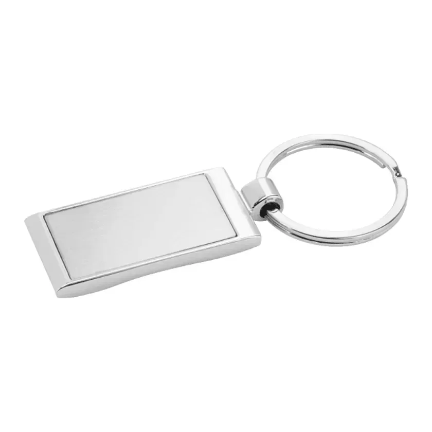 Custom Silver Wave Key Ring - Metal Alloy — view 4
