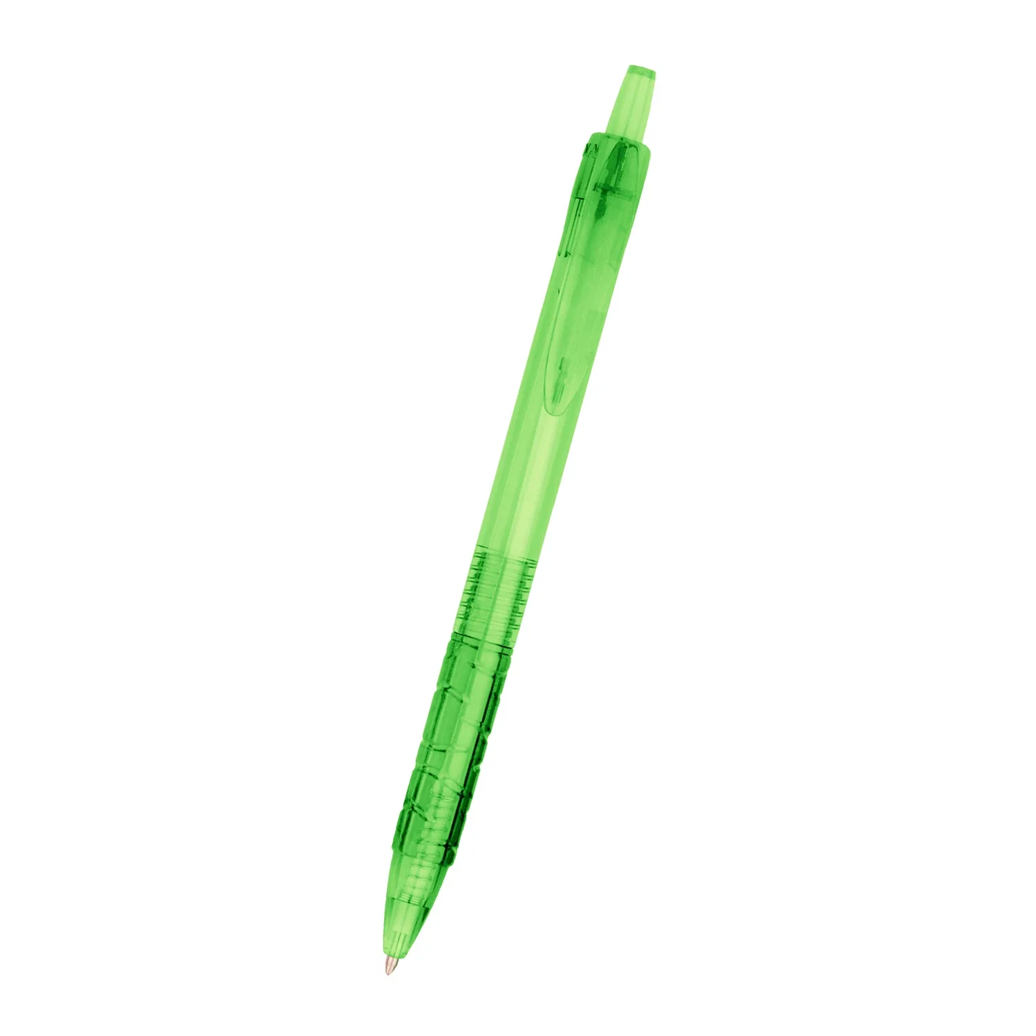 Clip and push button at the top of the pen
