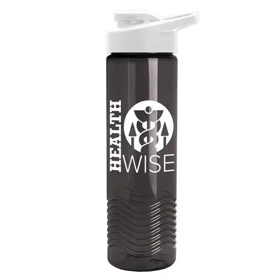 Wave Tritan® Bottle with Drink-Thru Lid (24 oz.) — view 2